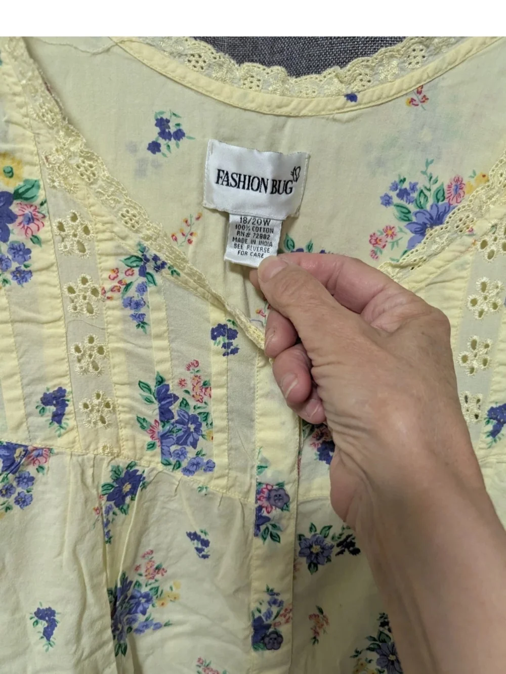 Romantic Yellow Size 18/20 Floral Summer House Dress Prarrie - Picture 6 of 7